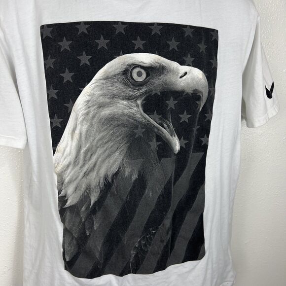 Nike Shirt Men Large White Athletic Cut American Eagle Patriotic Graphic Tee - Picture 5 of 14